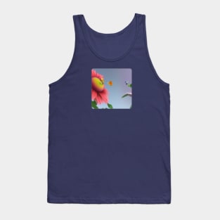 A.I. Generated Alien SunFlower with Bird (like) animal Tank Top